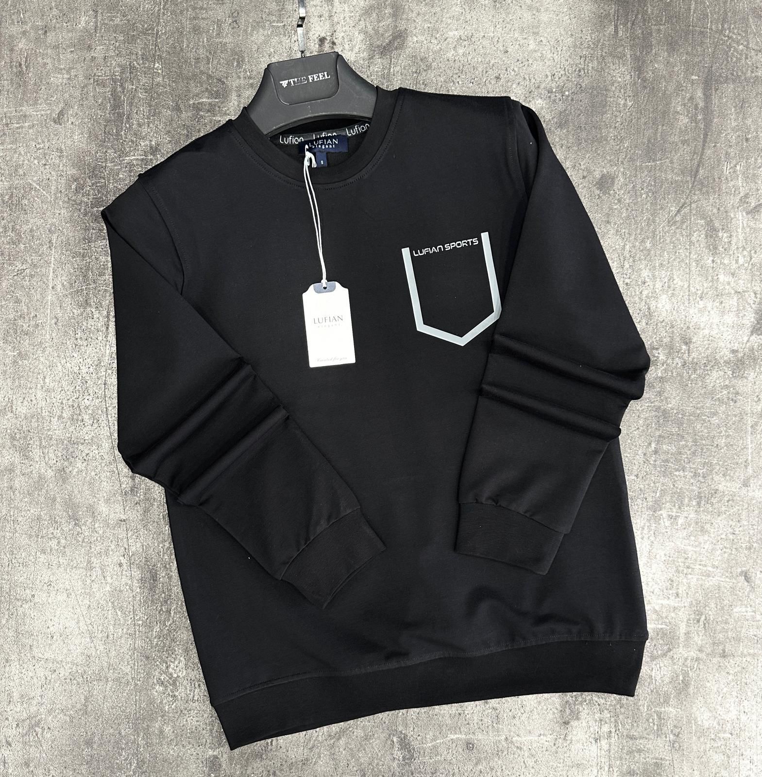 Lufian Siyah Erkek Sweatshırt