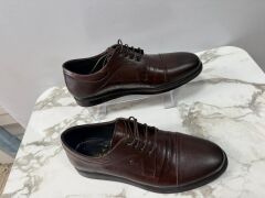 Erkek Kışlık Kundura Hakiki Deri  Kauççuk ve Kaymaz Taban Bağcıklı Kahve Rengi