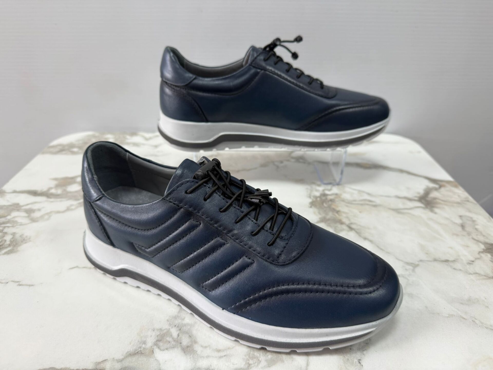 LACİVERT ORTOPEDİK HAFİF KIŞLIK DERİ AYAKKABI