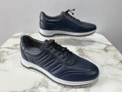 LACİVERT ORTOPEDİK HAFİF KIŞLIK DERİ AYAKKABI